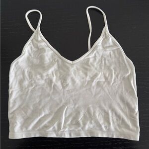 Talula by Aritzia White Cropped Bralette Cami Top Size S